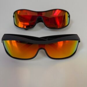 Battle Vision Z22-1222 Sunglasses Black Polarized Wrap